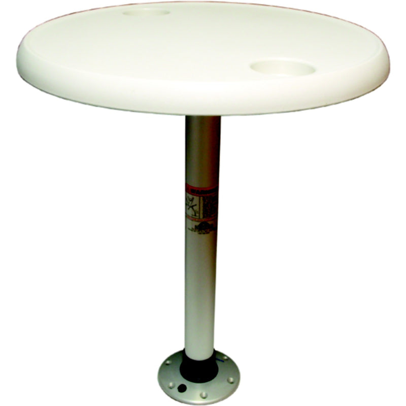 Springfield Thread-Lock™ 24" Round Table Package W/O Umbrella Socket (Includes Pedestal Set and Table Top)