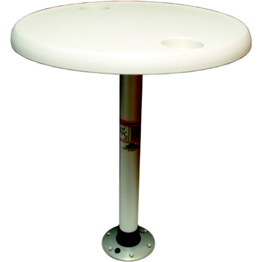 Springfield Thread-Lock™ 24" Round Table Package W/O Umbrella Socket (Includes Pedestal Set and Table Top)