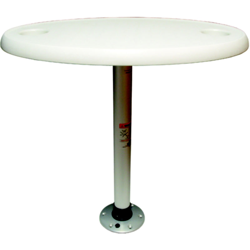 Springfield Thread-Lock 18" x 30" Oval Table Package W/O Umbrella Socket (Includes Pedestal Set and Table Top)