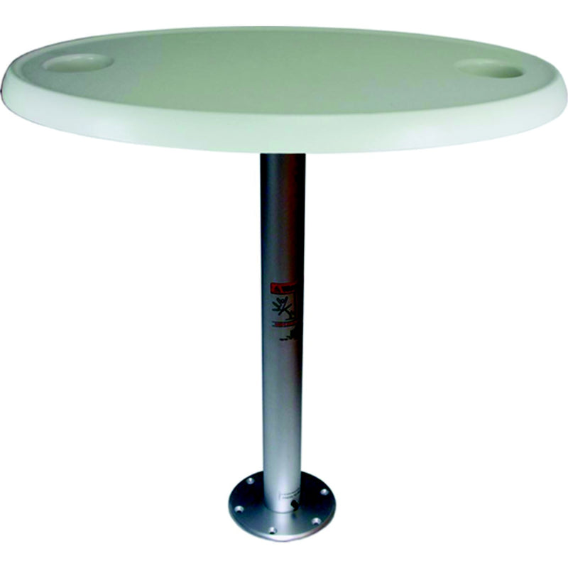 Dock Edge 1690206 Stowable Table Package, Oval Tabletop