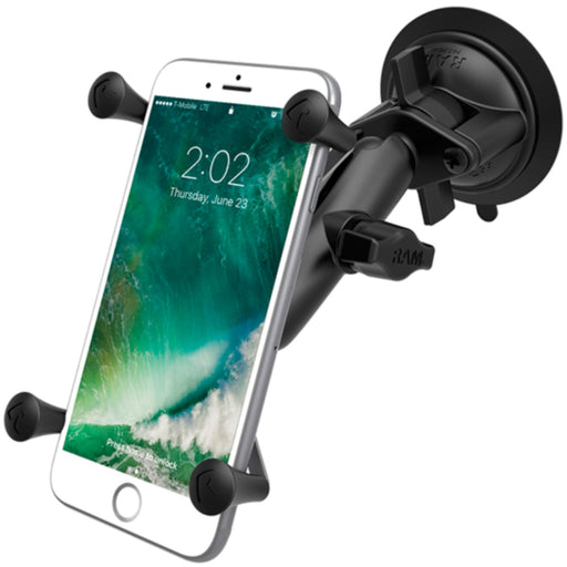 RAM Twist Lock Suction Cup Mount with Universal X-Grip® Large Phone/Phablet Cradle