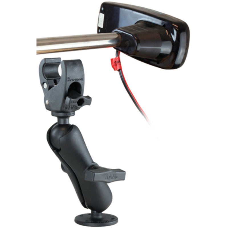 RAM Tough Claw™ Base W/Double Socket Arm And 1.5" Round Base Adapter
