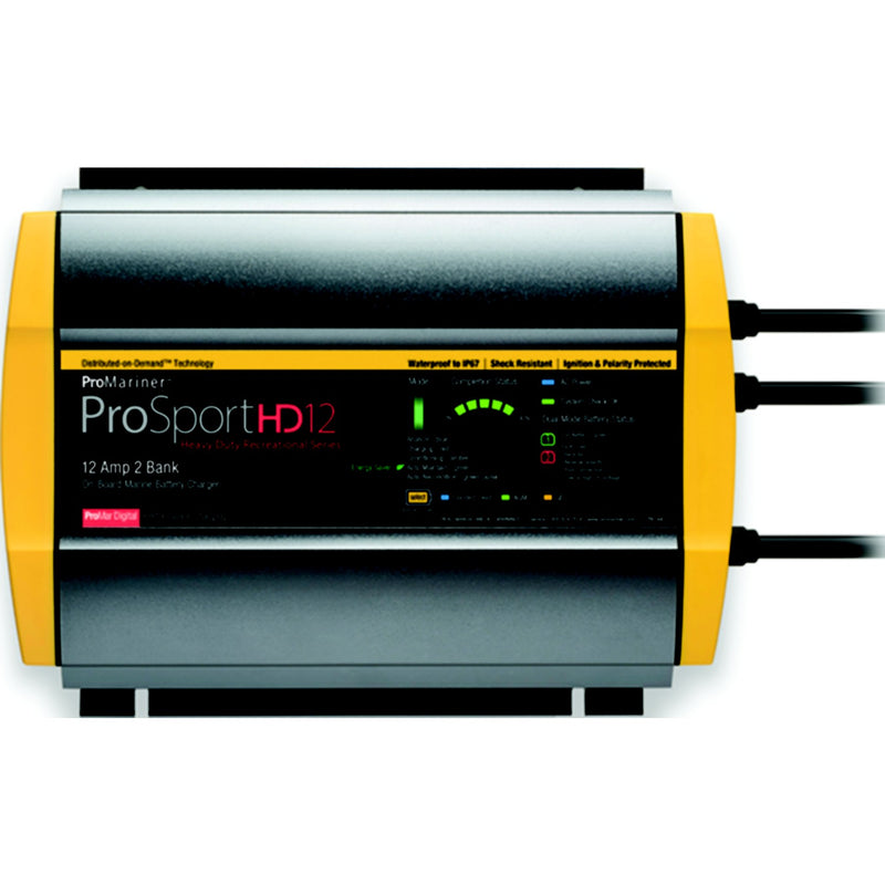 ProMariner 44012 Prosporthd Series USA Batttery Charger, 12 Amps, 2 Bank