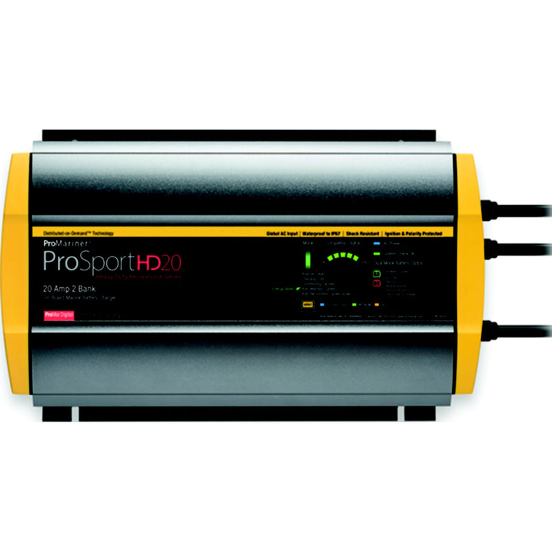 ProMariner 44020 Prosporthd Series USA Batttery Charger, 20 Amps, 2 Bank