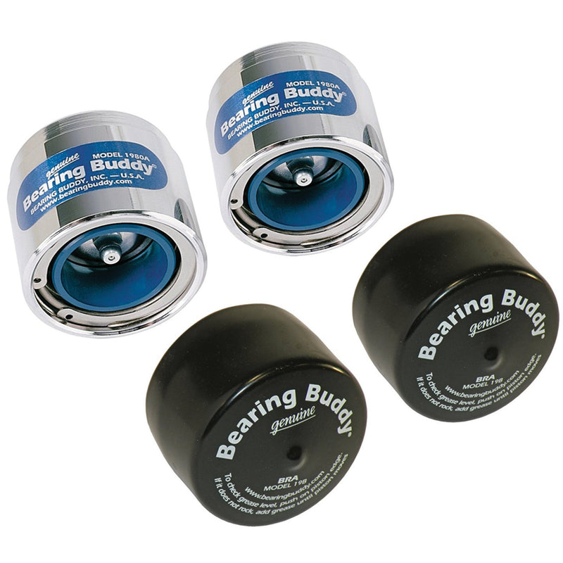 Bearing Buddy 42445 Bearing Buddy With Bra - Chrome Plated, 2.441'', 2 Pack
