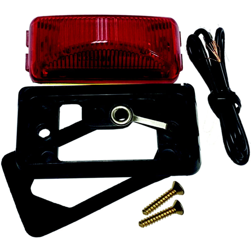Anderson V203BKR LED Sealed Clearance/ Side Marker Light Assembly w/Chrome Bracket, Red
