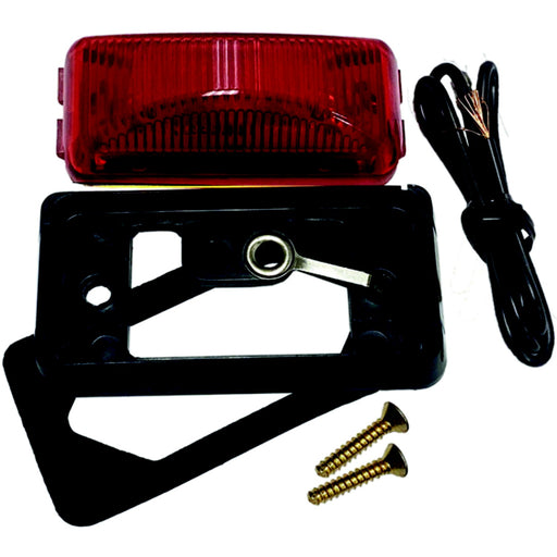 Anderson V203BKR LED Sealed Clearance/ Side Marker Light Assembly w/Chrome Bracket, Red