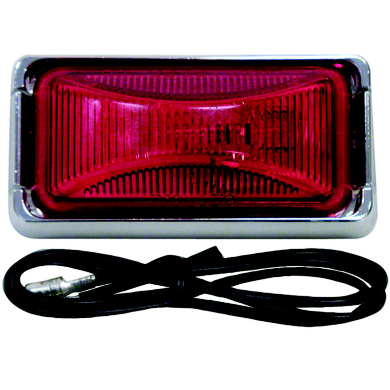 Anderson V203KR LED Sealed Clearance/ Side Marker Light Assembly w/Black Bracket, Red