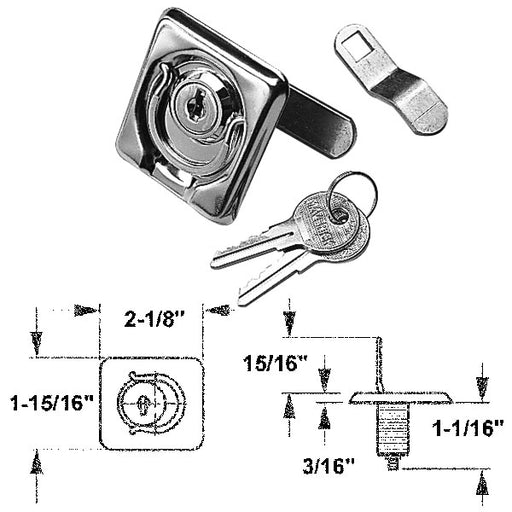 S/S SURF/MT.LOCKING LIFT RING
