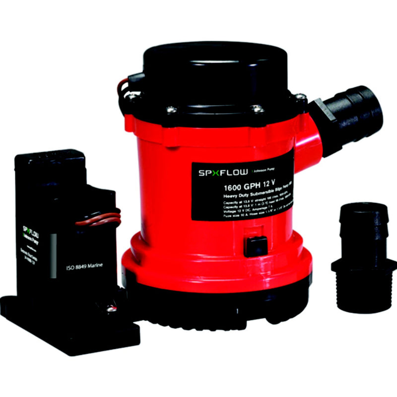 1600 GPH Heavy Duty Combo Bilge Pump w/Automatic Electromagnetic Switch, 12V