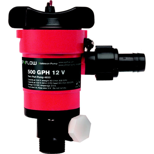 Dual Port Livewell/Washdown Pump, 1000 GPH