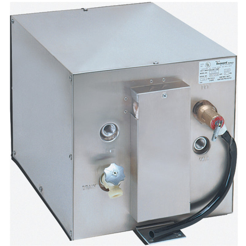 Seaward F600 120V AC 6 Gallon Water Heater With Front Heat Exchanger, Galvanized Steel Exterior