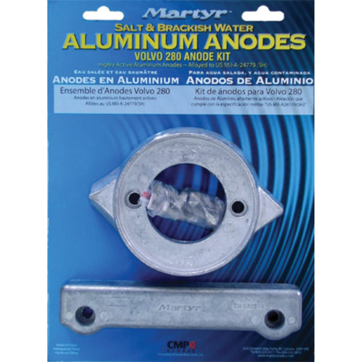 Martyr Aluminum Anode Kit For Volvo Penta 280 Engine (Contains 1-V18, 1-CM832598 and Fastening Hardware)