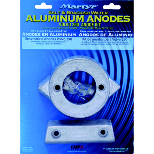 Martyr Aluminum Anode Kit For Volvo Penta 290 Engine (Contains 1-V18, 1-852835 and Fastening Hardware)