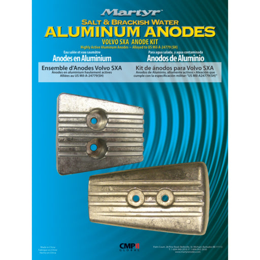 Martyr Anode Kit For Volvo Penta SX-A/DPS Engine (Contains 1-3841427, 1-3883728 and Fastening Hardware)