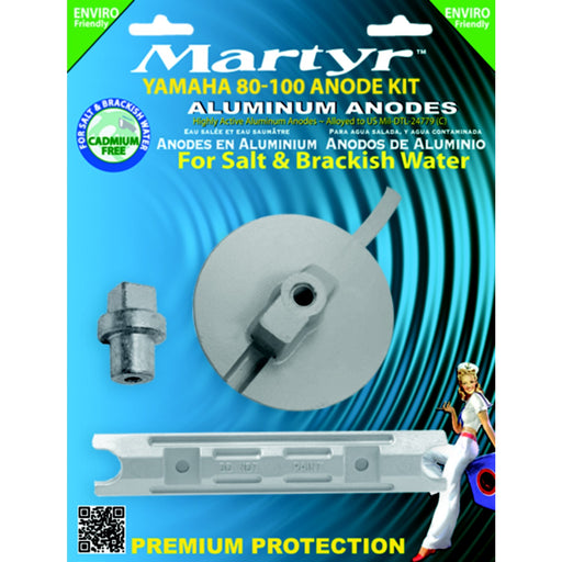Martyr Anode Kit For Yamaha 80-100 HP Outboards, Aluminum