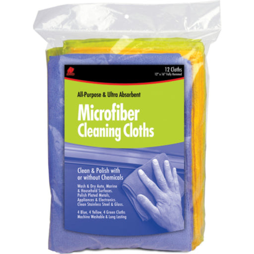 Buffalo Microfiber Cloths 12" x 16" (4 ea. Of Blue, Green, Yellow)