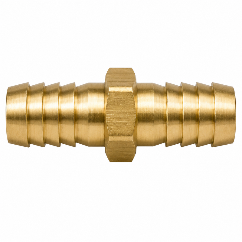 Fairview Fittings 1/2" Brass Hose Barb Splicer - 129-8