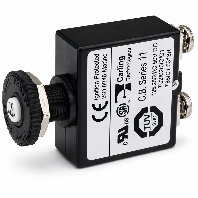 Blue Sea Systems Push-Button Circuit Breaker 10A – BSS-2132