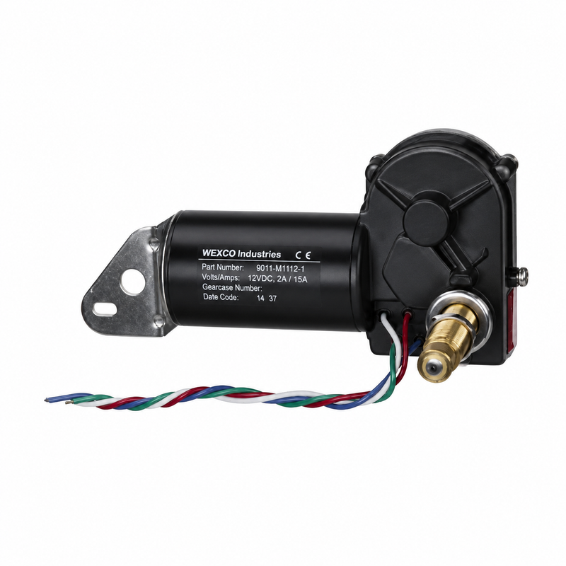 Wexco 12V 2-Speed Marine Wiper Motor – 2" Shaft – 110° Sweep – Black – End-Park