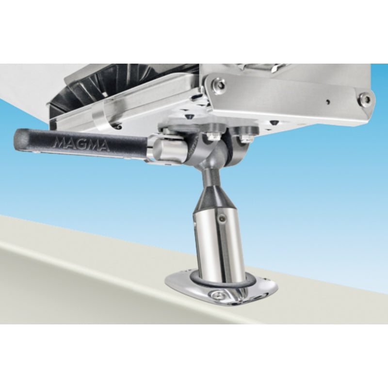 Magma T10-355" LeveLock" All-Angle Fish-Rod Holder (HD) Mount For All Rectangular Grills and Single Mount Filet Tables