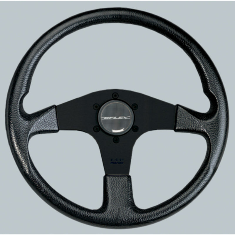 Uflex CORSEBB Corse Steering Wheel, Black PVC Grip w/Black Spokes