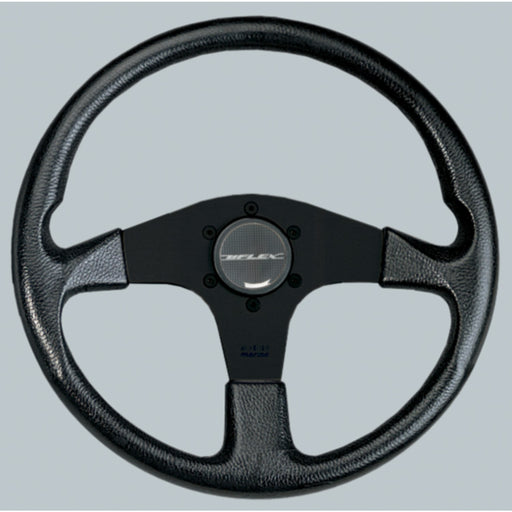 Uflex CORSEBB Corse Steering Wheel, Black PVC Grip w/Black Spokes