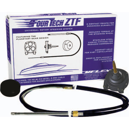 Uflex FOURTECHBLK10ZTF Fourtech™ ZTF Rotary Steering System, 10' Black Cable