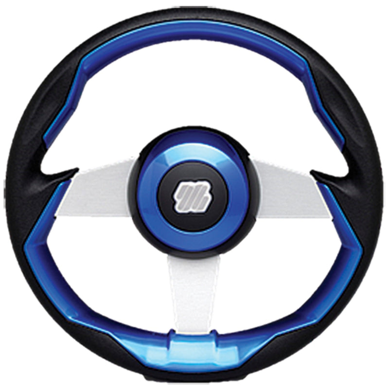 Uflex GRIMANIBLS Grimani Steering Wheel, Blue w/Silver Spokes