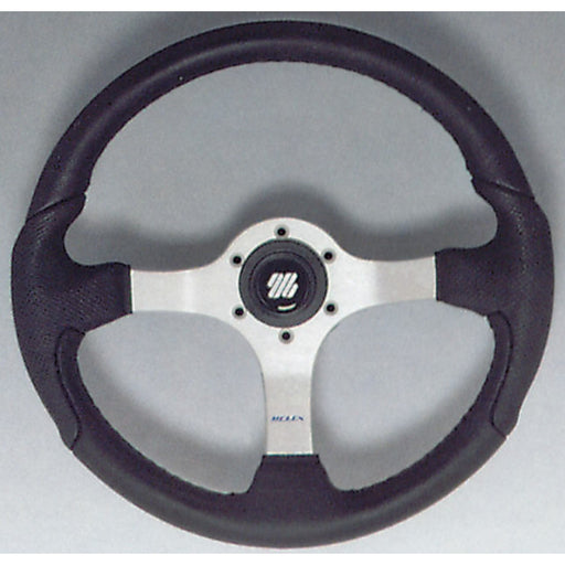 Uflex NISIDABP Nisida Steering Wheel, Polished Finish w/Black Grip