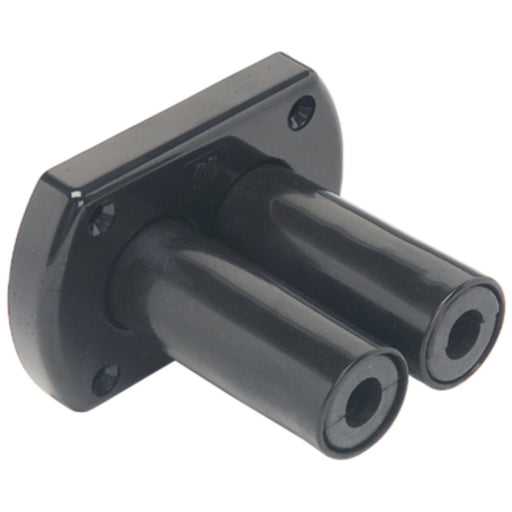 Hydraulic Dual Hose Bulkhead Fitting, Black