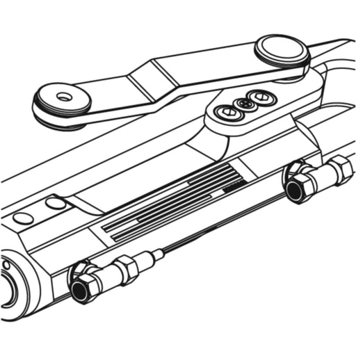 Uflex UC128TS2 Protech Front Mount Hydraulic Steering Cylinder, Starboard w/Offset Arm