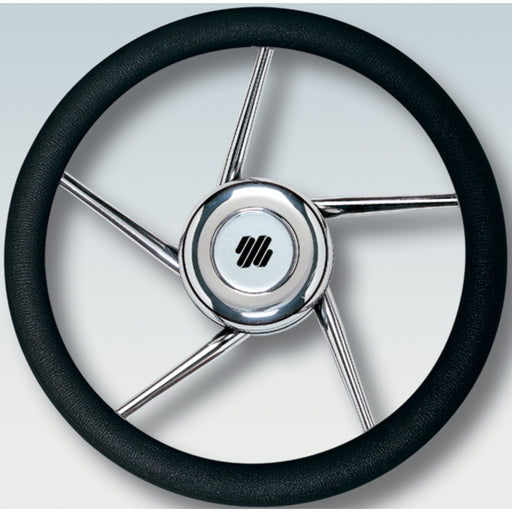Steering Whl-Black Grip SS 5-Spk