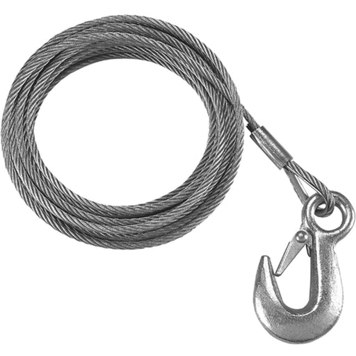 Fulton WC325 0100 3/16" x 25' Winch Cable & Hook Assembly with 4,200 lb Break Strength