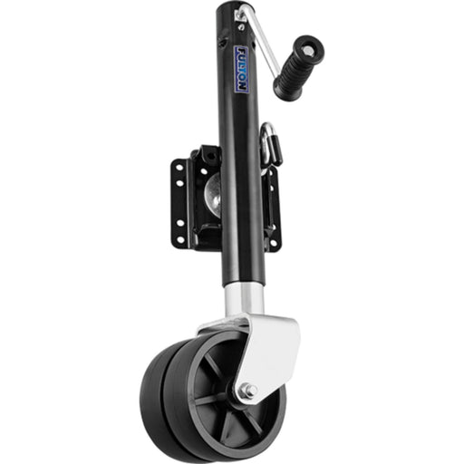 Fulton XPD15L0126 1,500 lb Max Load Heavy Duty Dual Wheel Bolt On Swivel Jack, Glossy Black