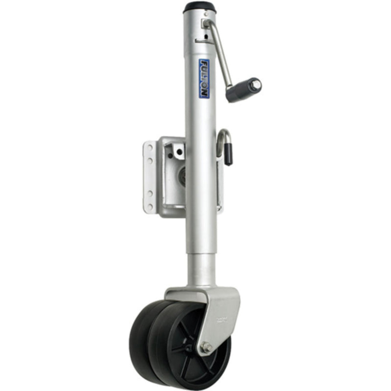 Fulton XPD15L0101 1,500 lb Max Load Heavy Duty Dual Wheel Bolt On Swivel Jack, Z-Max 600 Silver