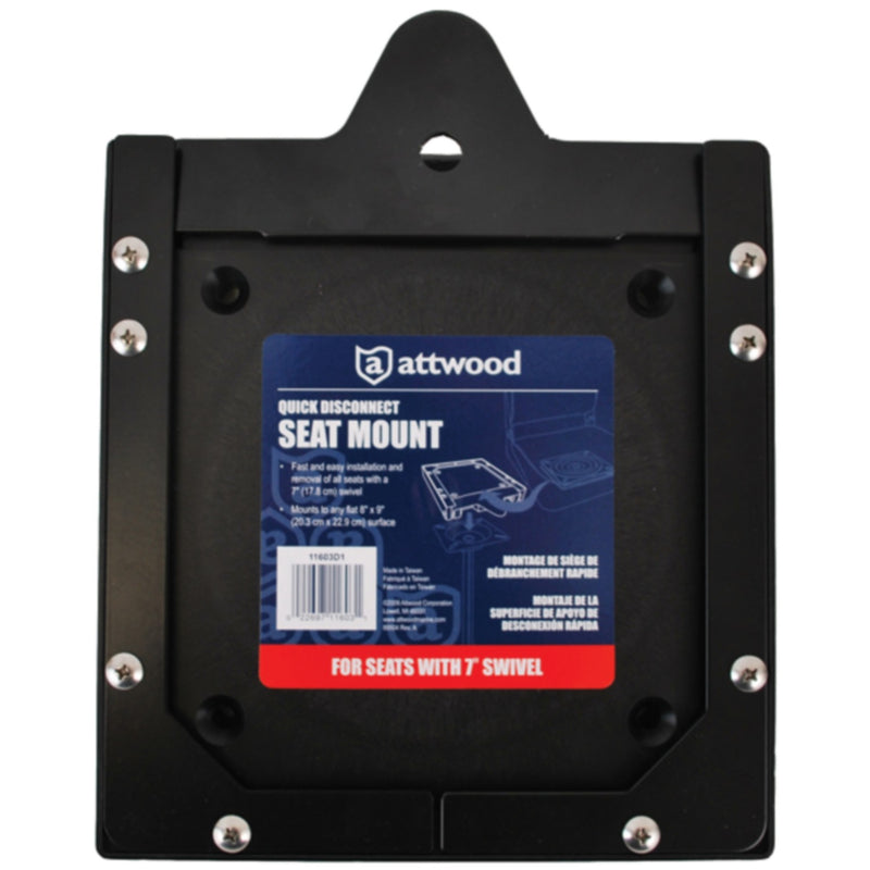 Attwood Quick Disconnect Seat Mount 7" Swivel