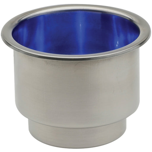 Attwood 11786B7 LED Stainless Steel Drink Holders, w/Blue LEDs