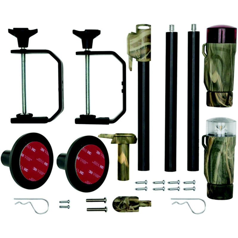 Attwood 141977 All-Craft Battery Operated LED Portable Nav Light Kit w/Threaded Pole, Real Tree® Max-4 Camo