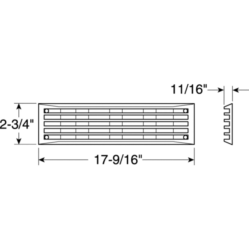 Attwood 1494F1 Louver Vent Venturi/White/Bulk