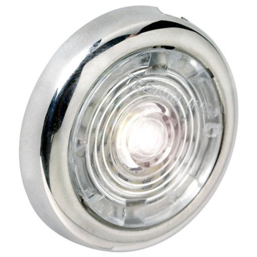 1-1/2" White Interior/Exterior Light w/SS Bezel