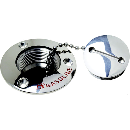 Attwood Deck Fill Replacement Cap For 66406, 66408, 66408C1, Stainless Steel
