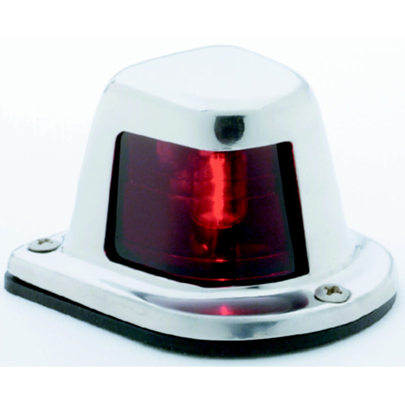 Attwood Side Lights Deck Mount, Stainless Steel - Red