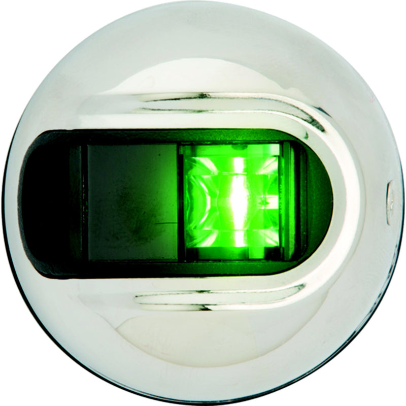 Attwood NV3012SSG7 LightArmor LED Vertical Surface Mount Starboard Side Light, Round