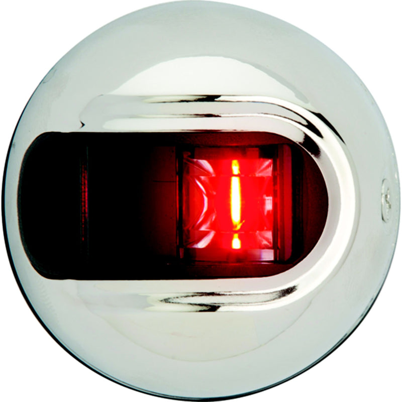 Attwood NV3012SSR7 LightArmor LED Vertical Surface Mount Port Side Light, Round