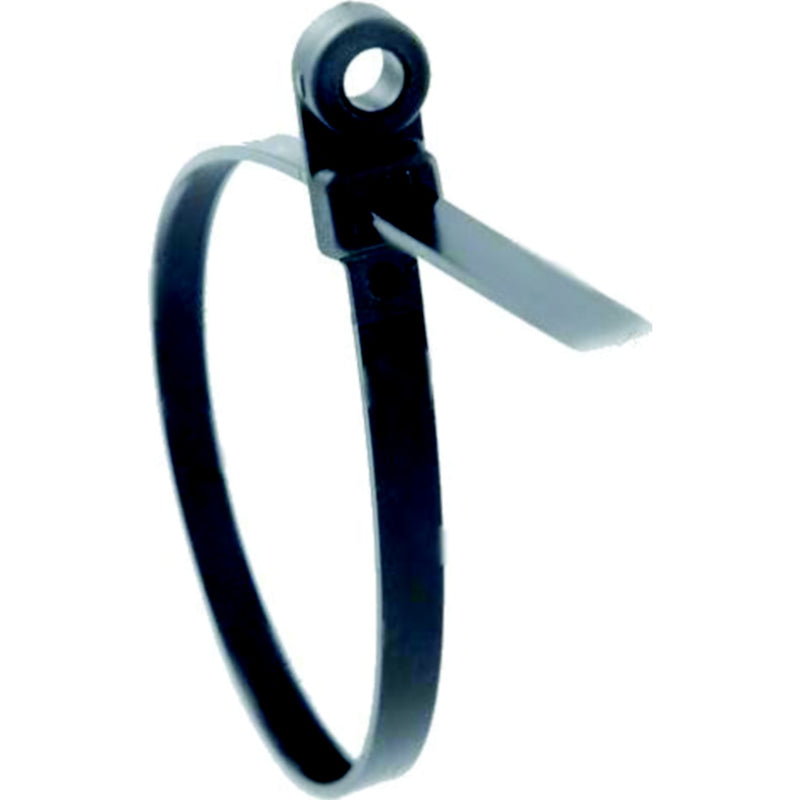 Radiused Cable Tie 7-1/2" Black, 100/Pk