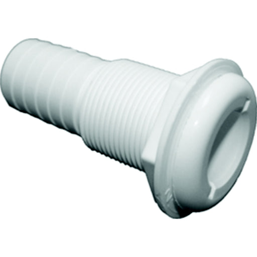 T-H Marine Straight Extra Long Thru-Hull Fitting For Hose, White