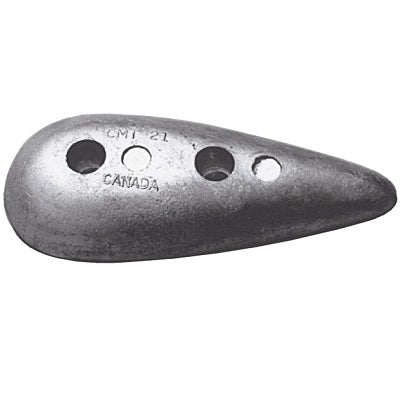 Martyr Zinc Teardrop Hull Anode 3-1/2x1-3/4in CMT-T20