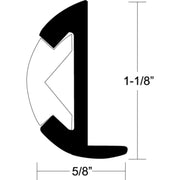 Rub Rail Alum. 1-1/8" x12' L