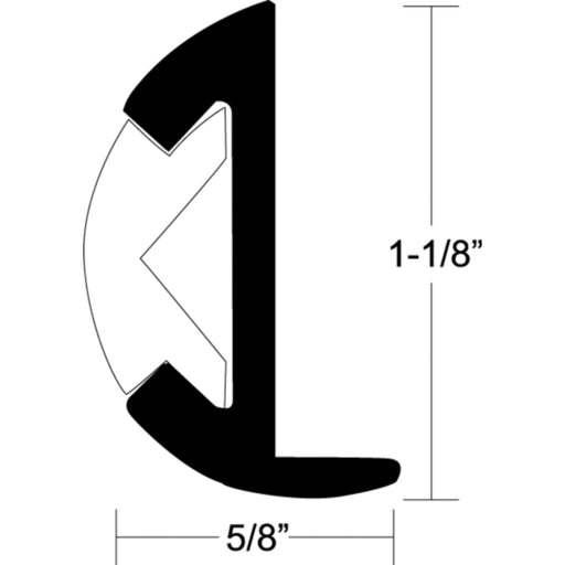 Rub Rail Alum. 1-1/8" x12' L